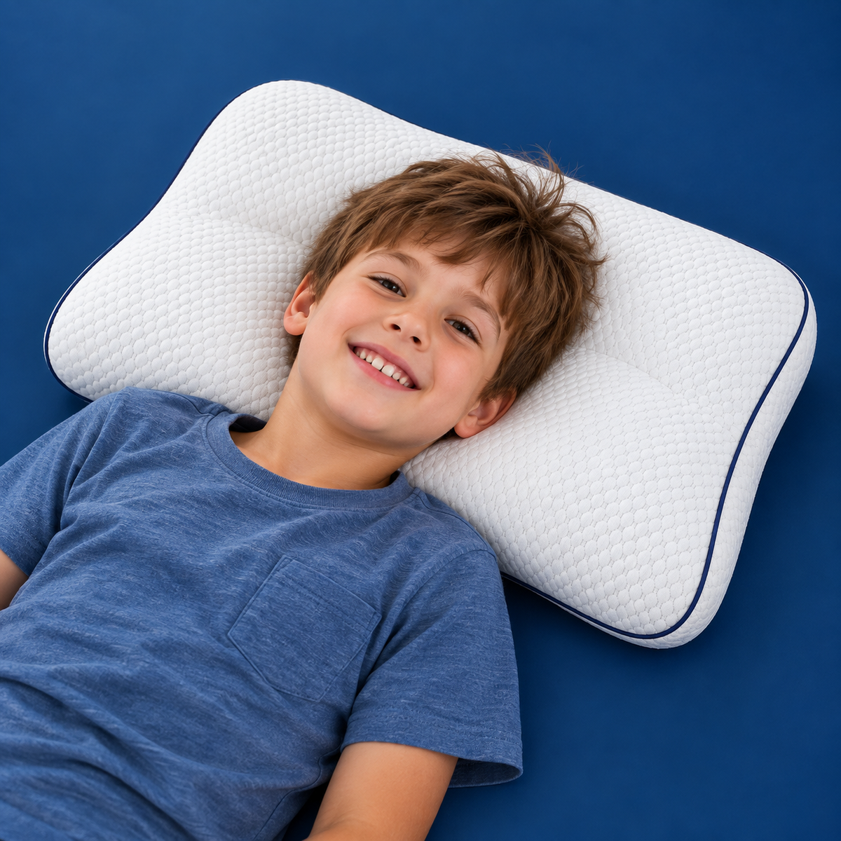 Child resting on the pillow