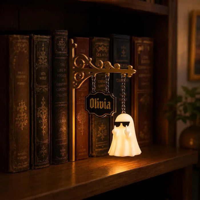 Personalized 3D Printed Gothic Bookshelf Lamp