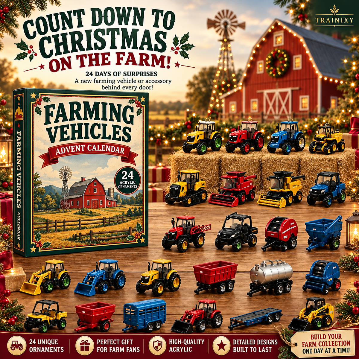 Farming Vehicles Advent Calendar 2026 – 24-Day Christmas Countdown
