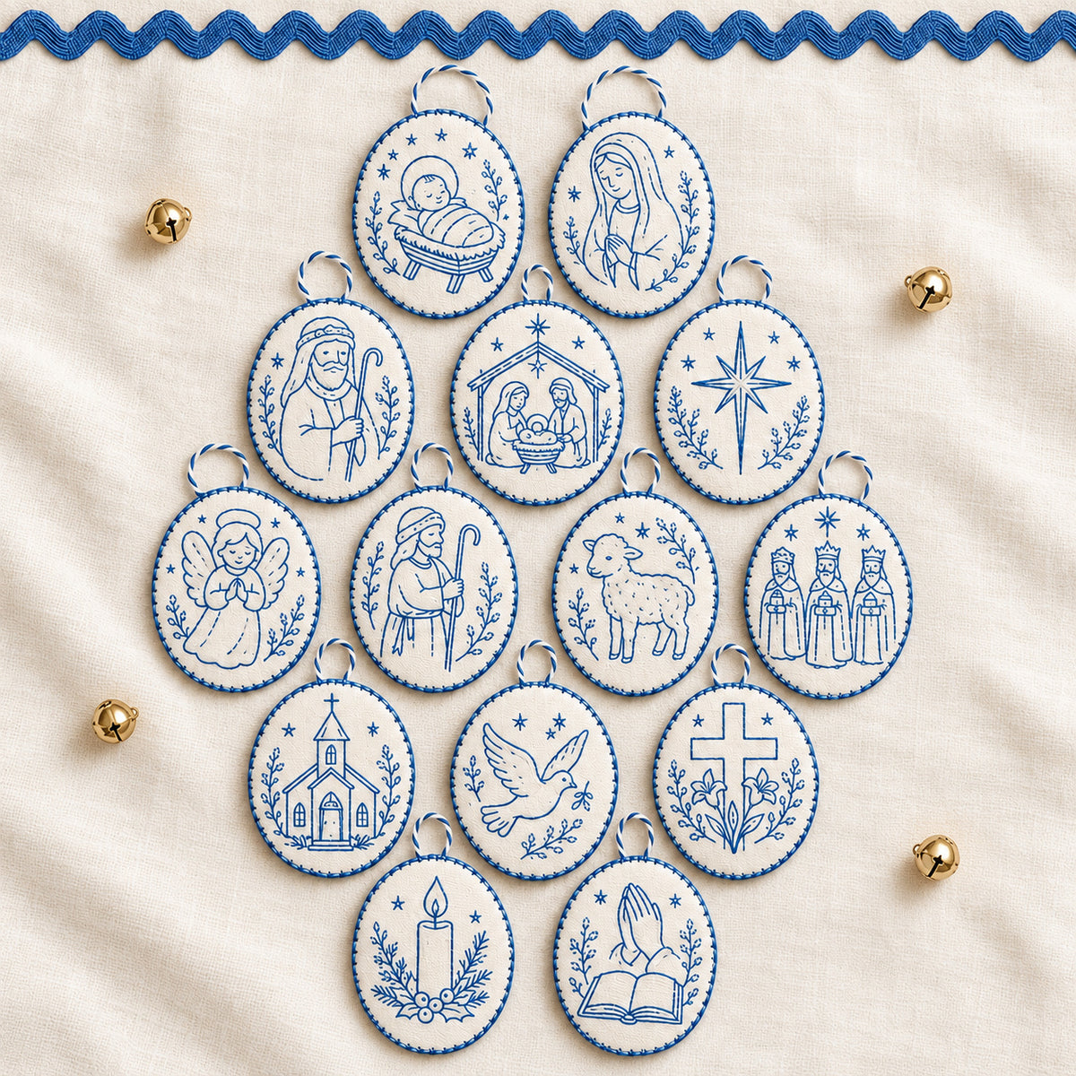 Beginner-Friendly DIY Heirloom Oval Embroidery Ornament Kit