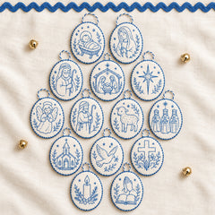 Beginner-Friendly DIY Heirloom Oval Embroidery Ornament Kit