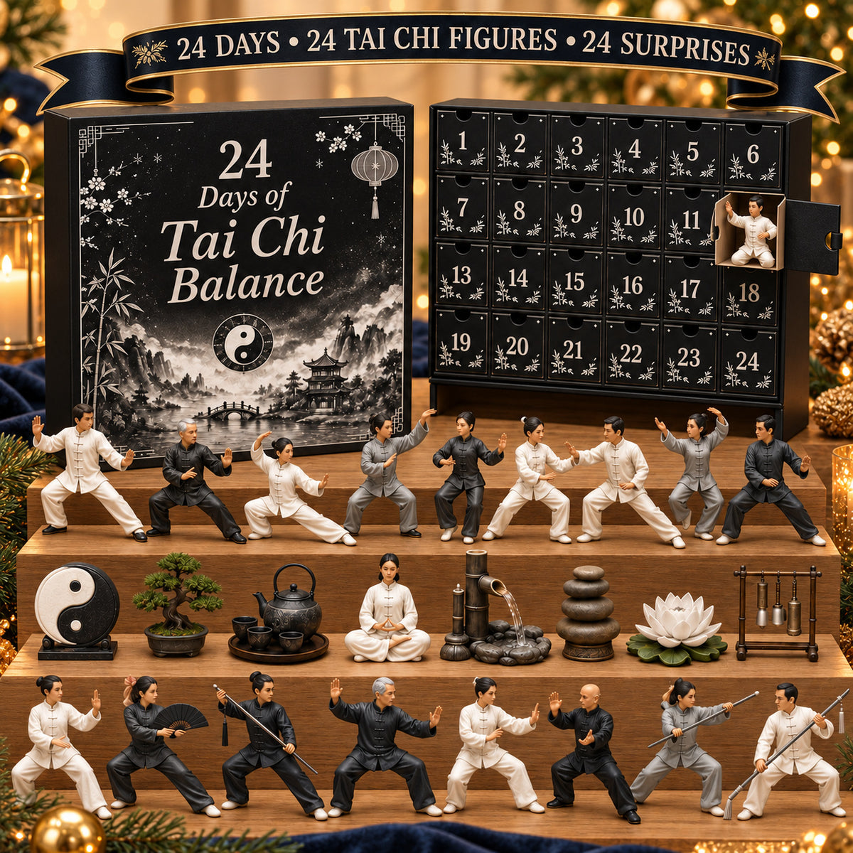 2026 Tai Chi Balance Advent Calendar – 24-Day Holiday Countdown Collectible Figures