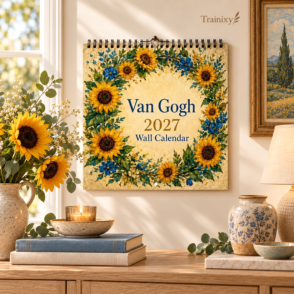 Van Gogh-Inspired 2027 Wall Calendar – 12 Months of Masterpieces