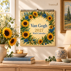 Van Gogh-Inspired 2027 Wall Calendar – 12 Months of Masterpieces