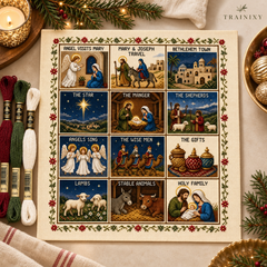 Life of Jesus Bible Story Cross Stitch DIY Kit – Beginner-Friendly Embroidery Set