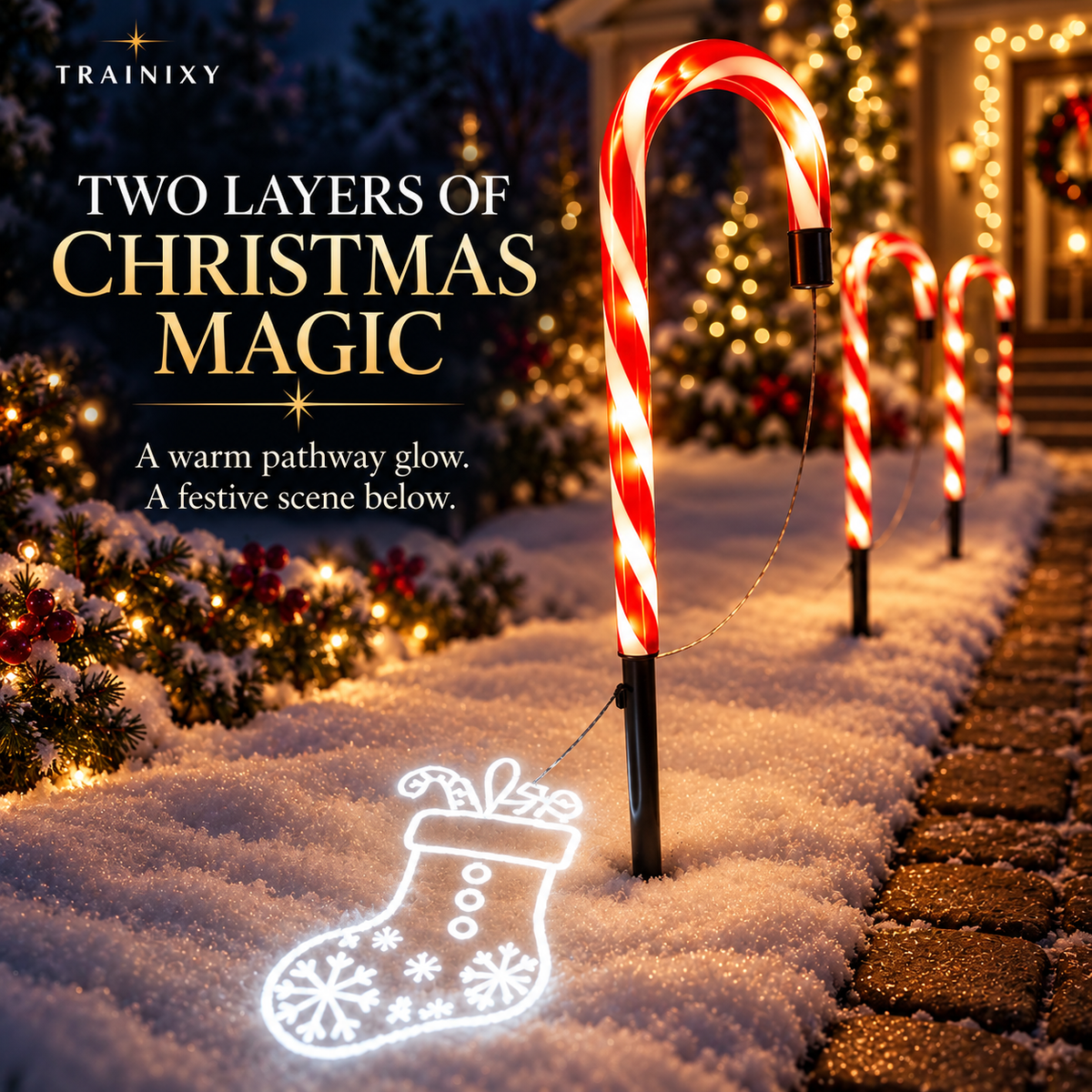 Glow Above. Christmas Magic Below
