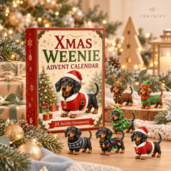 2026 Dachshund Christmas Advent Calendar – 24 Days Holiday Countdown with Ornaments