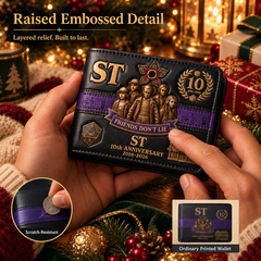 Stranger Things Hawkins 1986 Relief Wallet – “Friends Don’t Lie” 10th Anniversary Edition