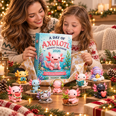 A Day of Axolotl Advent Calendar 2026 – 24-Day Festive Countdown Acrylic Charms