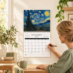 Van Gogh-Inspired 2027 Wall Calendar – 12 Months of Masterpieces