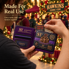 Stranger Things Hawkins 1986 Relief Wallet – “Friends Don’t Lie” 10th Anniversary Edition