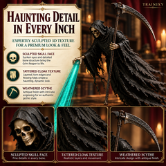 The Soul Harvester — Gothic Grim Reaper Bookshelf Light