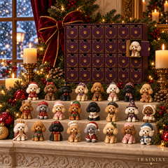 Poodle Christmas Advent Calendar 2026 – 24 Days of Magic Holiday Blind Box (Gift for Dog Lovers)
