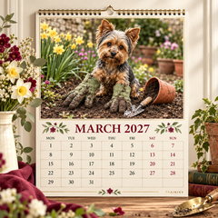 2027 Funny Yorkie Wall Calendar - Yorkshire Terrier Dog Lover Gift
