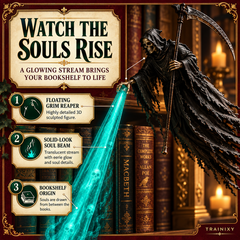 The Soul Harvester — Gothic Grim Reaper Bookshelf Light