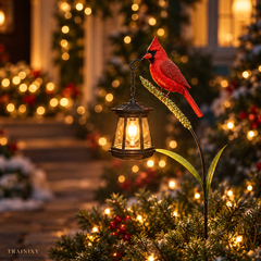 Cardinal Solar Garden Lantern