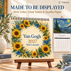 Van Gogh-Inspired 2027 Wall Calendar – 12 Months of Masterpieces