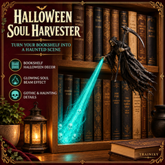 The Soul Harvester — Gothic Grim Reaper Bookshelf Light