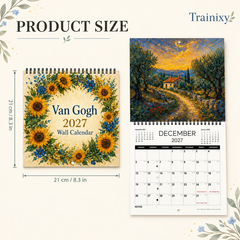 Van Gogh-Inspired 2027 Wall Calendar – 12 Months of Masterpieces