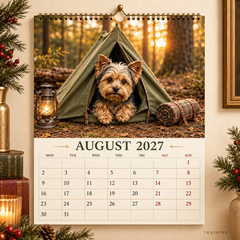 2027 Funny Yorkie Wall Calendar - Yorkshire Terrier Dog Lover Gift