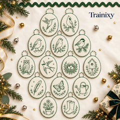 Beginner-Friendly DIY Heirloom Oval Embroidery Ornament Kit