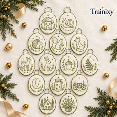 Beginner-Friendly DIY Heirloom Oval Embroidery Ornament Kit
