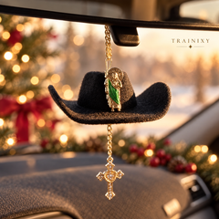 San Judas (St. Jude) Car Blessing Charm with Mini Sombrero