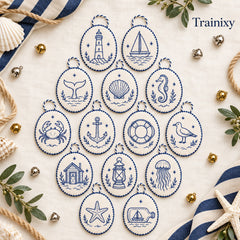 Beginner-Friendly DIY Heirloom Oval Embroidery Ornament Kit