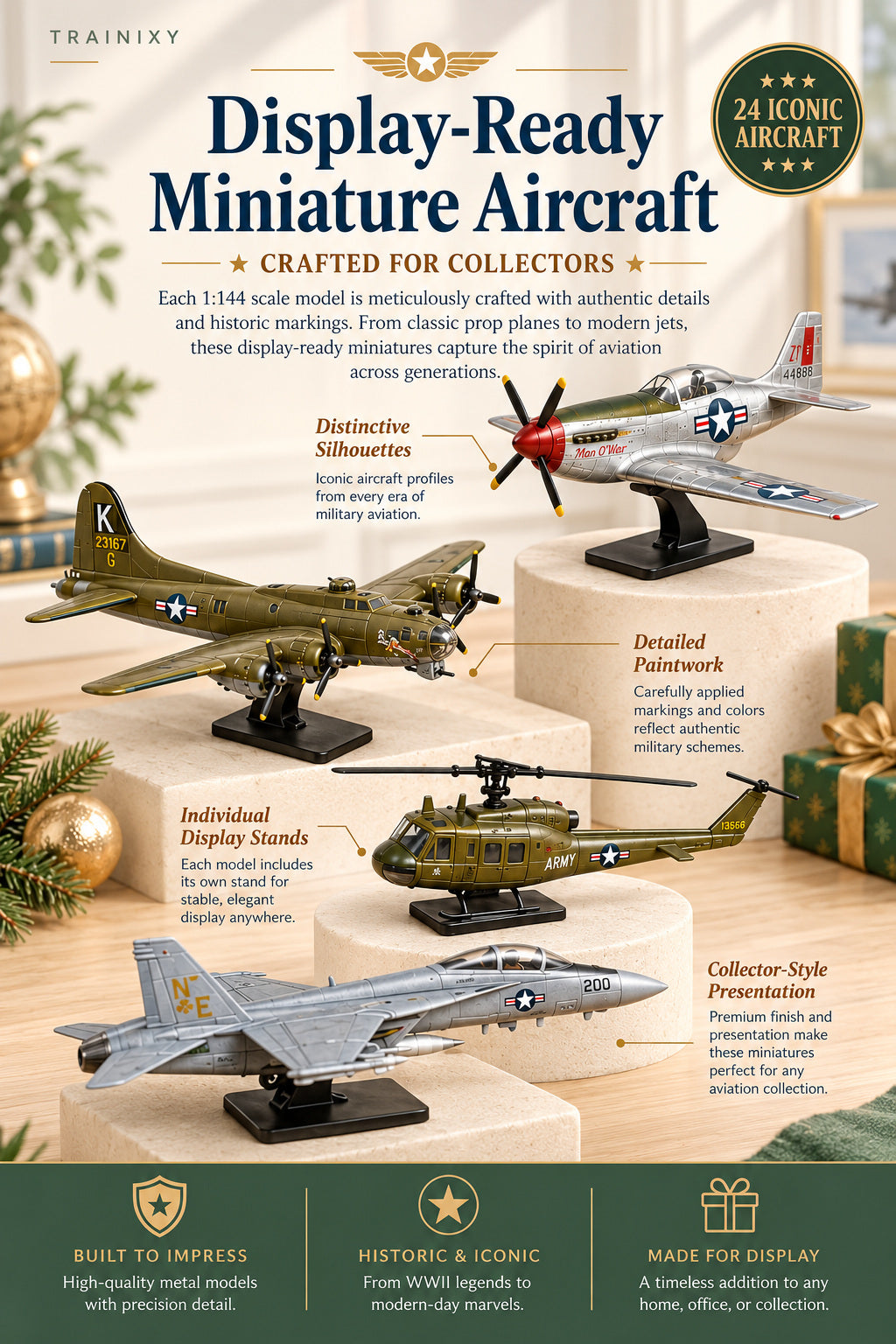 Display-Ready Miniature Aircraft