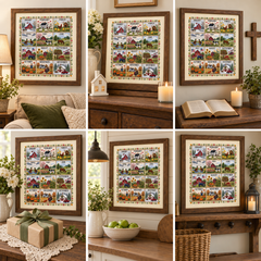 A Year in Stitches – 12-Month Seasonal Stamped Cross Stitch Kit