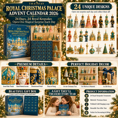 2026 Royal Christmas Palace Advent Calendar – 24-Day Luxury Keepsake Ornament Set