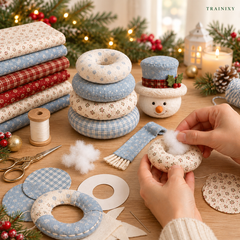 Handmade Christmas Fabric Doll Craft Kit