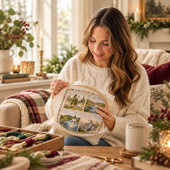 Life of Jesus Bible Story Cross Stitch DIY Kit – Beginner-Friendly Embroidery Set
