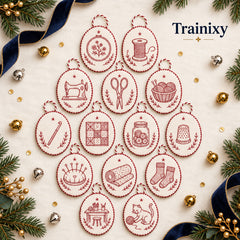 Beginner-Friendly DIY Heirloom Oval Embroidery Ornament Kit