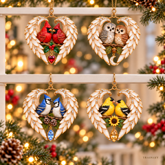 2026 Angel Wing Heart Memorial Christmas Ornament – Remembrance Keepsake