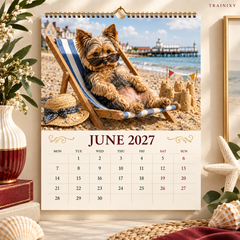 2027 Funny Yorkie Wall Calendar - Yorkshire Terrier Dog Lover Gift