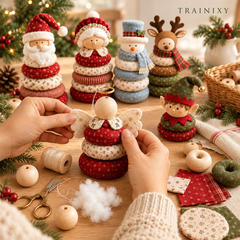 Handmade Christmas Fabric Doll Craft Kit