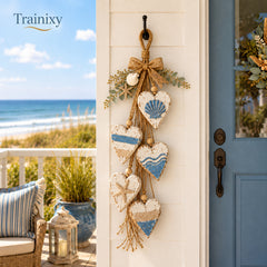 Farmhouse Hanging Heart Wall Decor with Wooden Beads