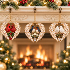 2026 Angel Wing Heart Memorial Christmas Ornament – Remembrance Keepsake