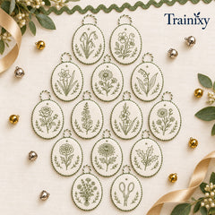 Beginner-Friendly DIY Heirloom Oval Embroidery Ornament Kit