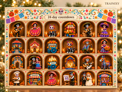 Pueblo del Día de Muertos 2026 Advent Calendar – 24-Piece Day of the Dead Collectible Village