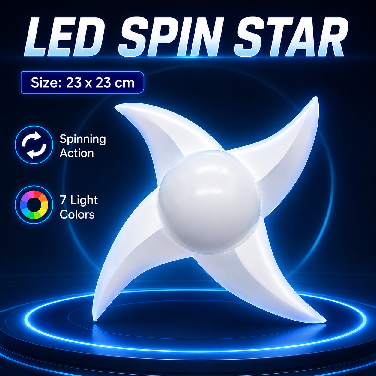 7-Color LED Rasen Shuriken
