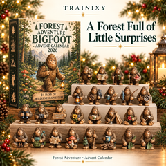 Bigfoot Advent Calendar 2026 – 24-Day Christmas Countdown Tree Ornaments