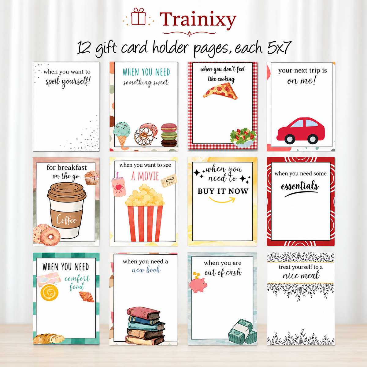 Trainixy™ Gift Card Book