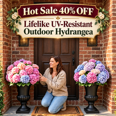 UV-Resistant Artificial Hydrangea Flowers (Set of 5)