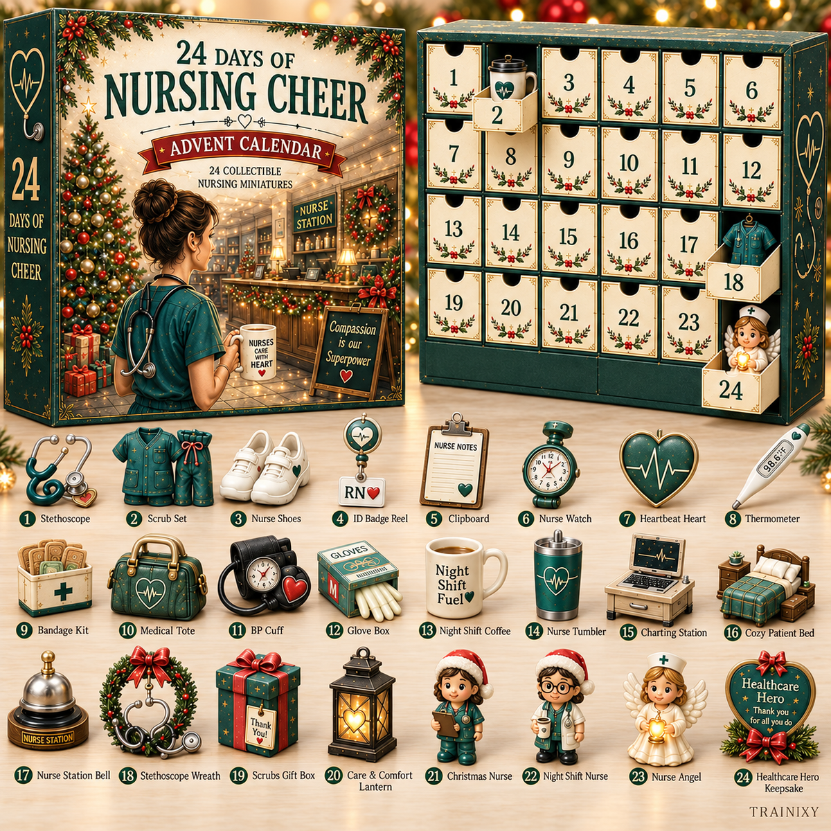 Nurse Advent Calendar: 24 Days of Healthcare Cheer & Miniatures