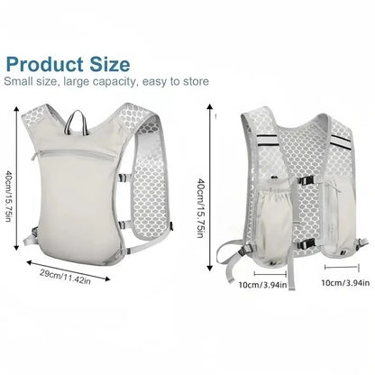 Running Hydration Vest Backpack for Hiking Cycling Marathon Lightweight Water Chest Pack With Phone Storage Pocket