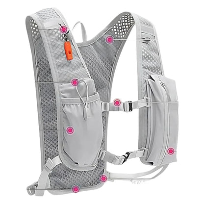 Running Hydration Vest Backpack for Hiking Cycling Marathon Lightweight Water Chest Pack With Phone Storage Pocket