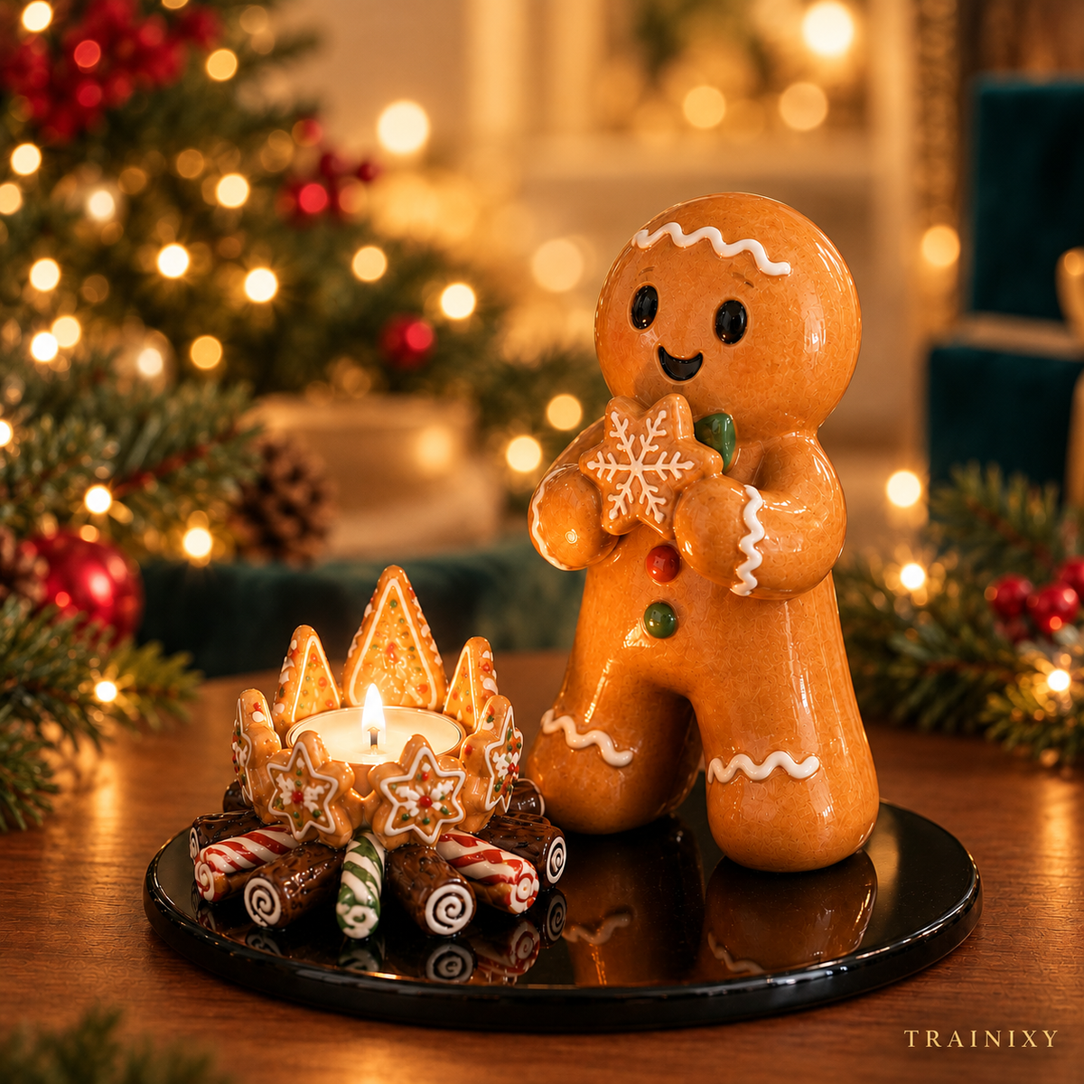 TRAINIXY Christmas Character Tealight Holder