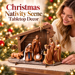✝️ Christmas Nativity Scene Tabletop Decor | Traditional Holiday Display